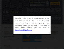 Tablet Screenshot of billdesk.org.in